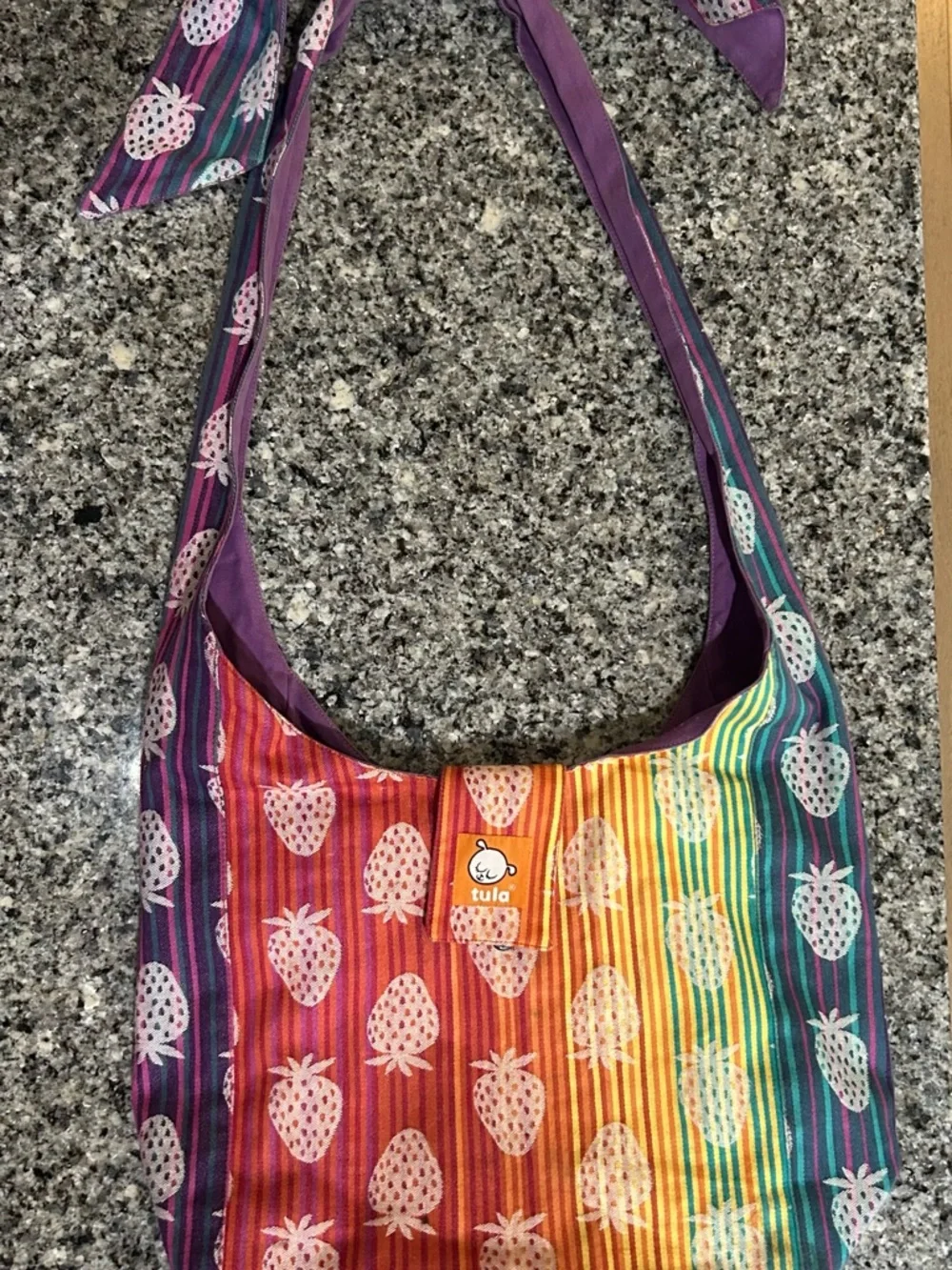 Tula Multicolor Rainbow Strawberry Shoulder Bag